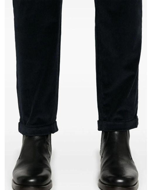 Jacob Cohen Black Crop Slim Single Pence Henry Pant for men