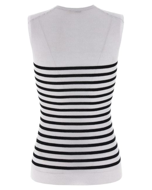 Khaite Gray Wool Sleeveles T-Shirt