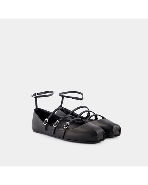 McQueen Black Cage Ballerinas