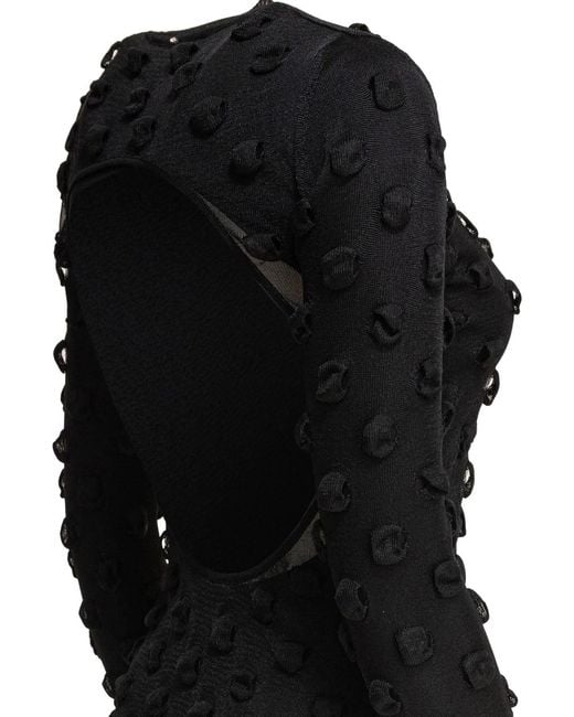Max Mara Black Polyester Dress