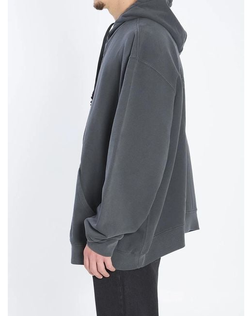 Maison Margiela Gray Hoodie With Numeric Logo for men