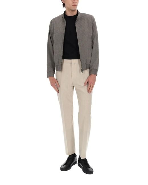 Emporio Armani Gray Giacca "Blouson" for men