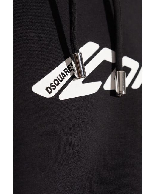DSquared² Blue Cotton Blend Sweatshirt