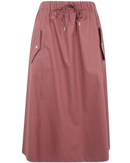 Paul Smith Red Midi Skirt