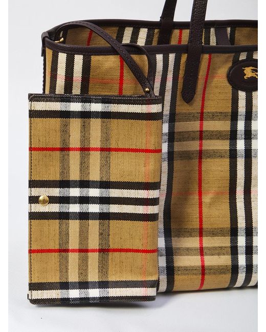Burberry White Highlands Tote Bag Medium