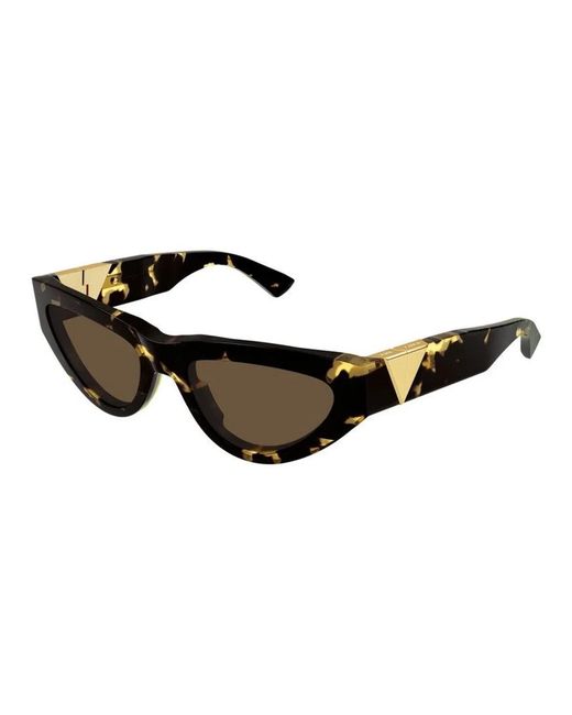 Bottega Veneta Black Acetate Havana Sunglasses