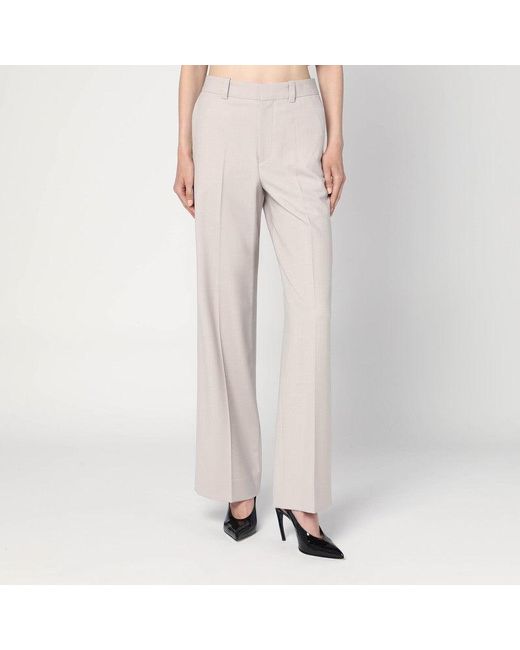 Victoria Beckham Natural Pumice-Coloured Trousers