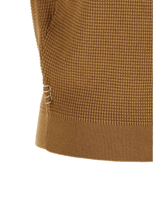 J.W. Anderson Brown J.W.Anderson Waffle Stitch Polo Shirt