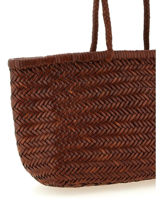 Dragon Diffusion Brown 'Bamboo Triple Jump' Large Shoulder Bag