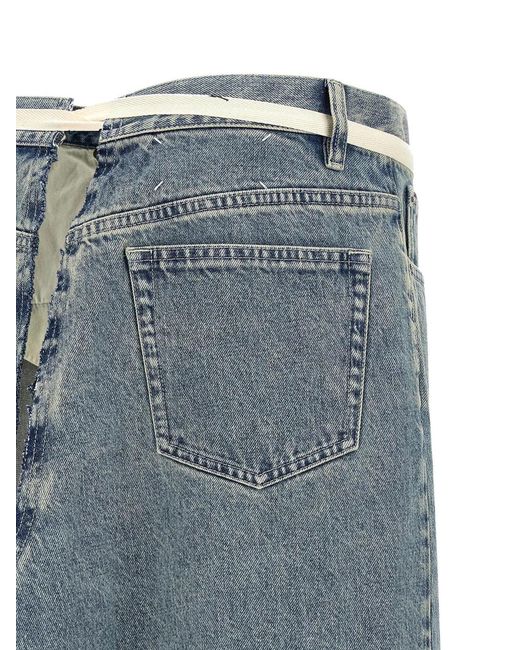 Maison Margiela Blue Raw Hem Denim Skirt