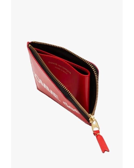 Comme des Garçons Red Wallet Huge Logo Wallet for men