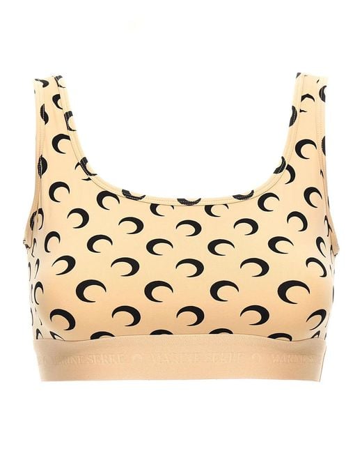 MARINE SERRE Metallic Moon Sport Bra