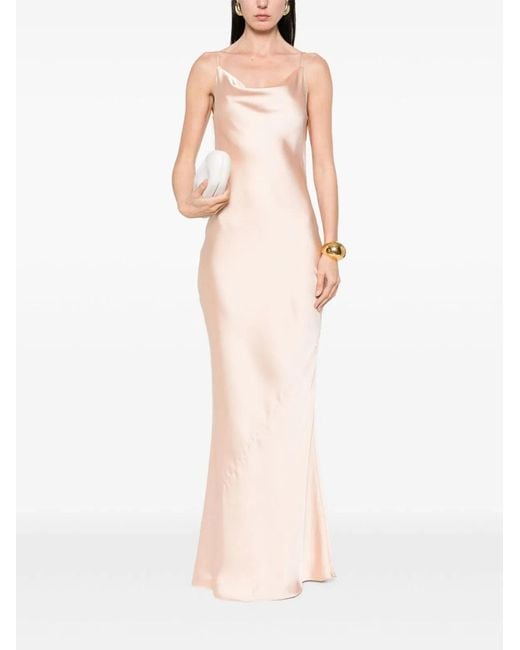 Norma Kamali Pink Maria Slip Gown Dress