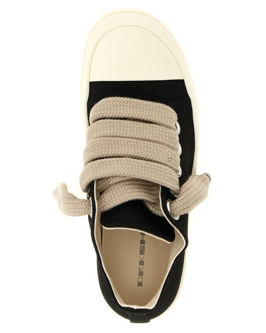 Rick Owens Black 'Jumbolace Low Sneaks' Sneakers