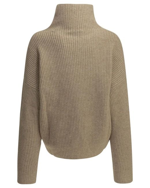 Isabel Marant Natural "Brooke" Turtleneck Sweater