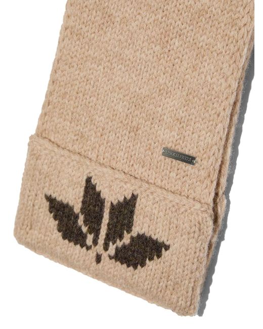 DSquared² Natural Snowflakes Logo Knit Wool Scarf for men