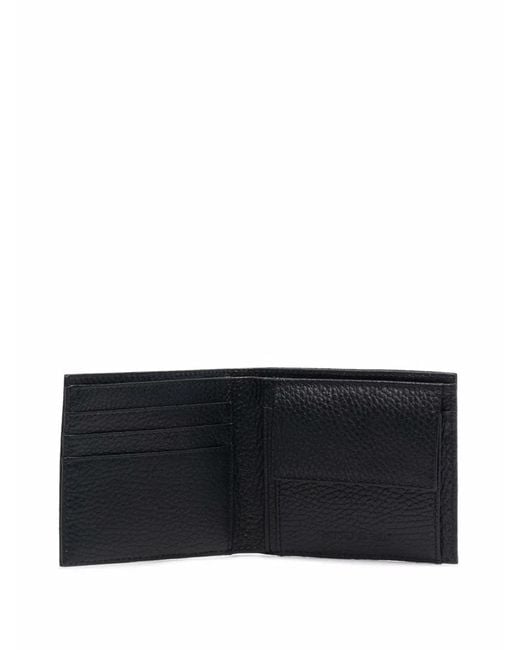 Emporio Armani Black Leather Bifold Wallet for men