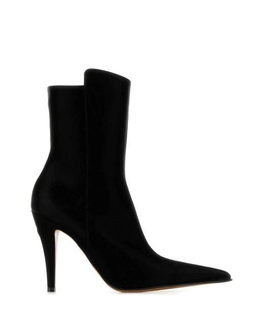 McQueen Black Fabric Birdee Ankle Boots
