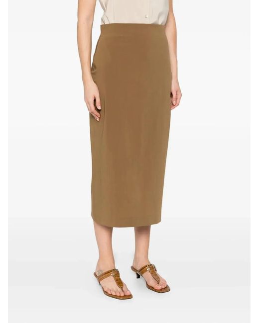 Alberta Ferretti Natural Elastan Skirt