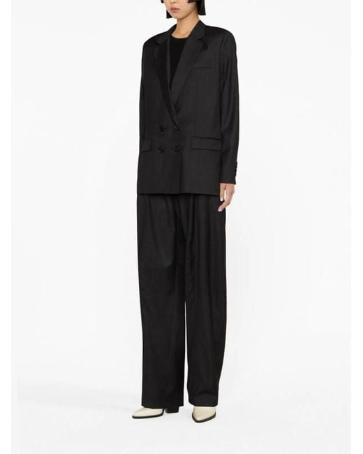 Isabel Marant Black Virgin Wool Plaid Blazer