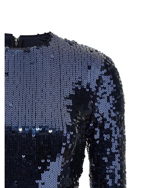 ROTATE BIRGER CHRISTENSEN Blue Rotate Birger Christensen Sequin Dress