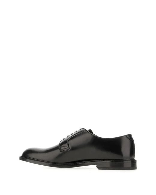 Doucal's Black Derby Lace Up for men