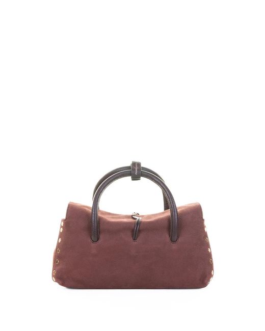 Zanellato Pink Dotta Jones Suede Bag With Shoulder Strap