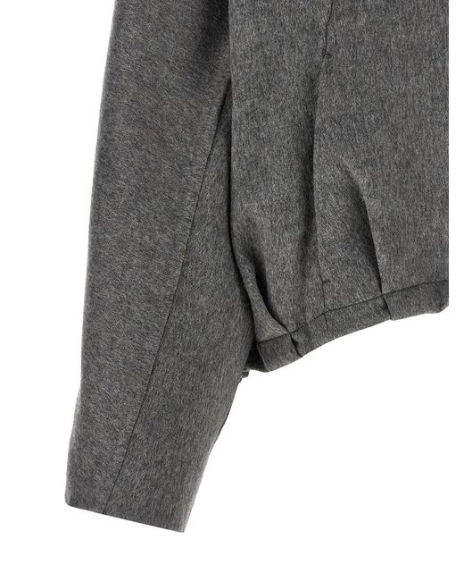 Brunello Cucinelli Gray Virgin Wool Full-Length Jacket Clothing