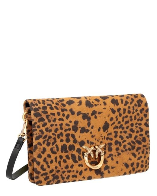 Pinko Brown Polyamide Polyester Zn Shoulder Bag