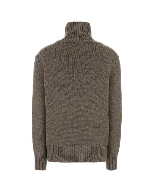 The Row Brown Dove Cashmere Blend Plira Sweater
