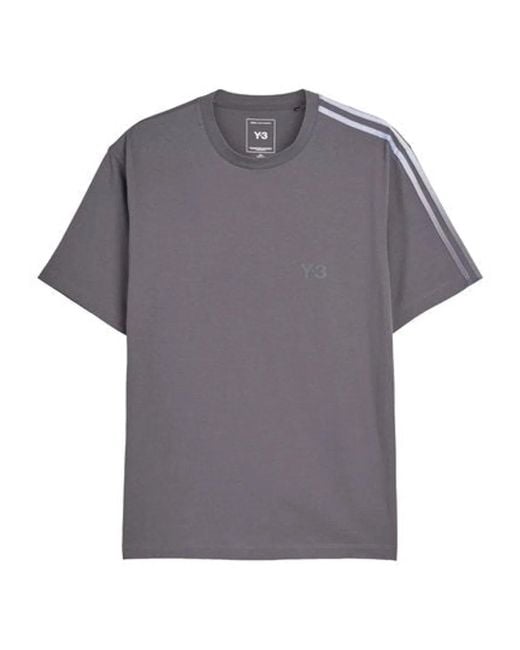 Y-3 Gray Grd 3S Ss Tee for men