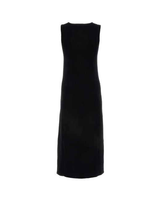 Jil Sander Black Stretch Cotton Blend Dress