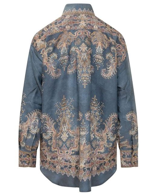 Zimmermann Blue Camicia Valiant