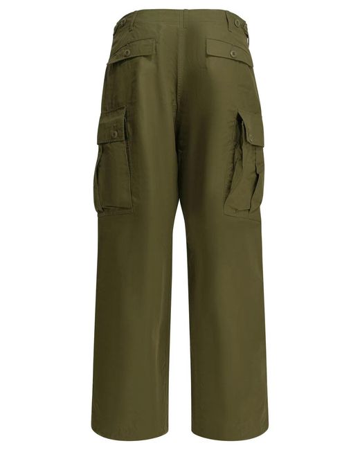Beams Plus Green Mil Cotton Cargo Pants for men