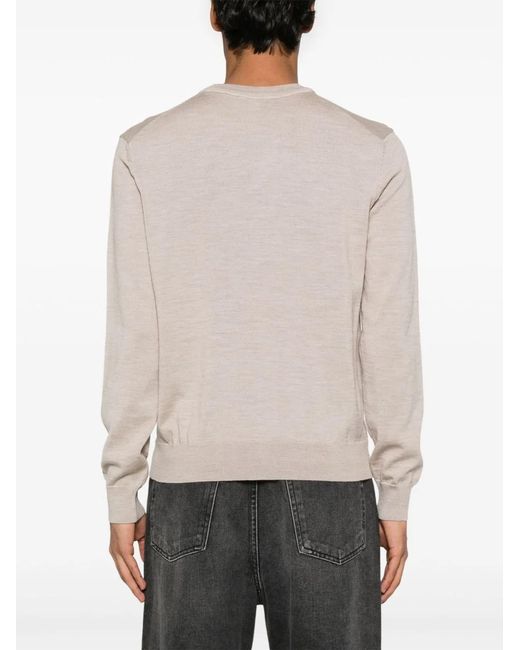 Maison Kitsuné Natural Maison Kitsuné Bold Fox Head Wool Jumper for men