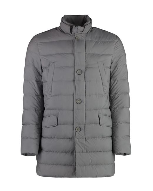 Herno Gray Techno-Nylon Down Jacket for men