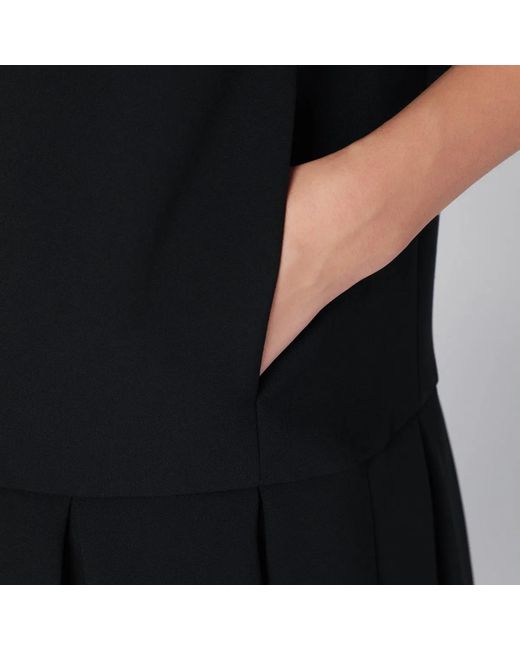 Moschino Couture Black Mini Dress With Pleats