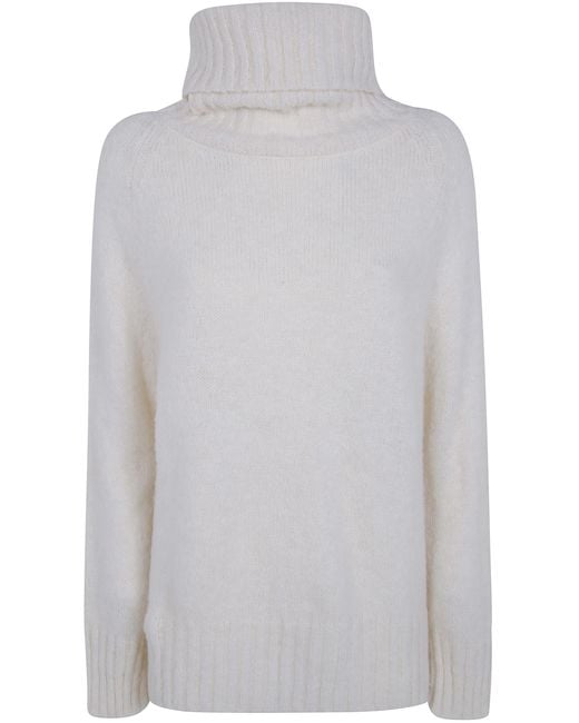 Base London White Turtle Neck Sweater