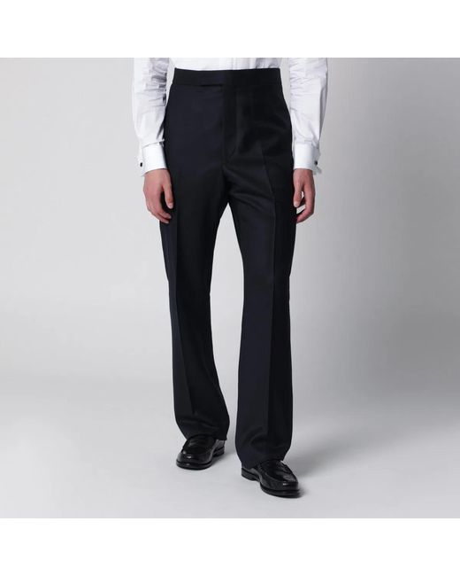 Thom Browne Black Wool Trousers for men