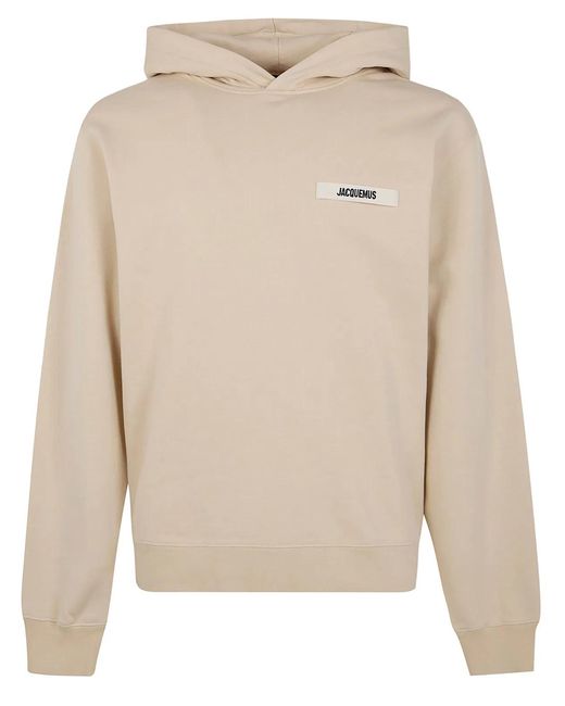 Jacquemus Natural "Le Hoodie Gros Grain" Hoodie Sweatshirt for men