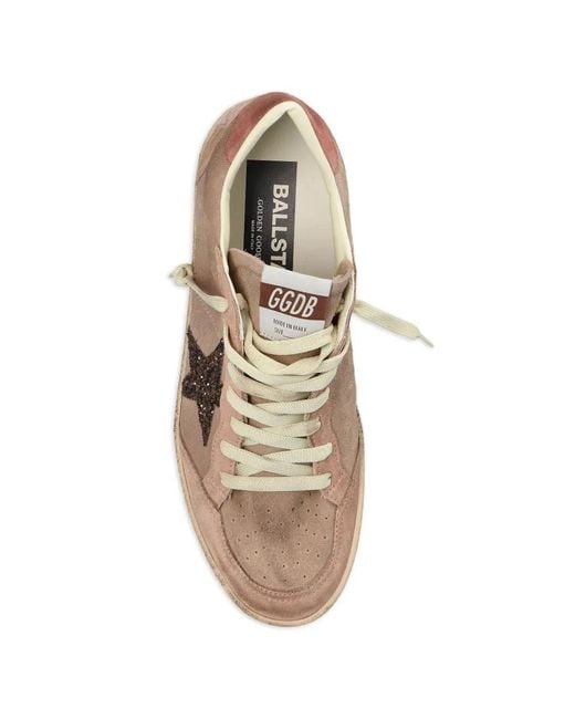 Golden Goose Deluxe Brand Pink Ball Star Glitter Sneakers