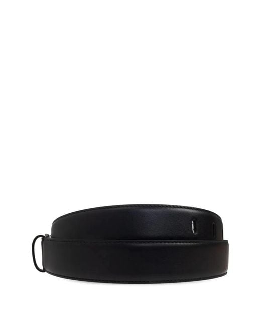 Tod's White Soft Leather Belt With Metal Buckle for men