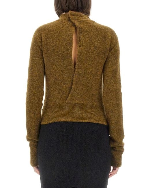 Rick Owens Green Turtleneck Jersey