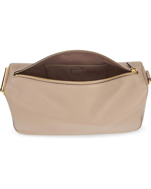 Gucci Brown Large Shoulder Bag Half Horsebit