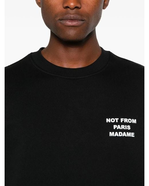 Drole de Monsieur Black Slogan Sweatshirt for men