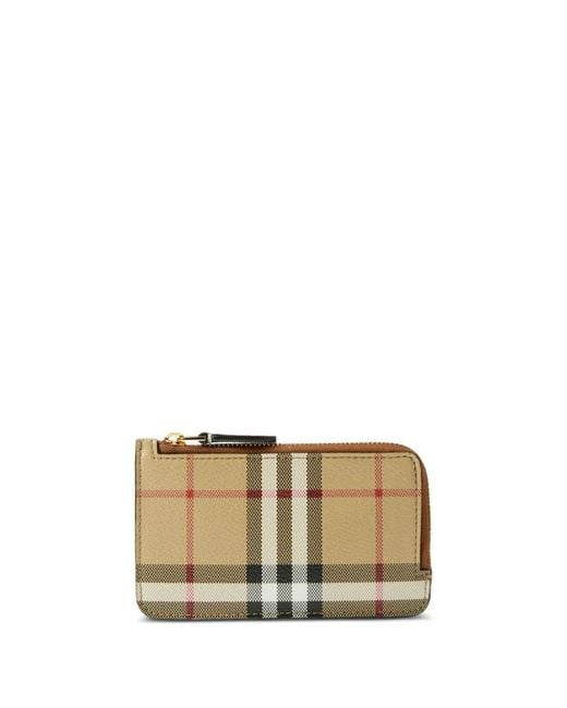 Burberry Natural Canvas Card Holder