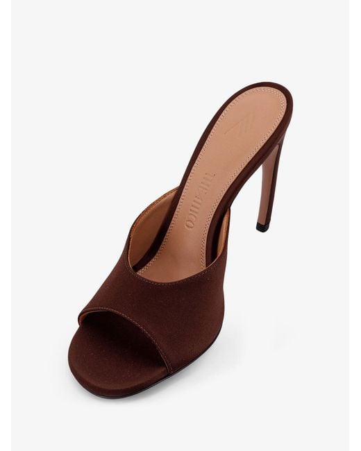 The Attico Brown Betta Satin Sandals