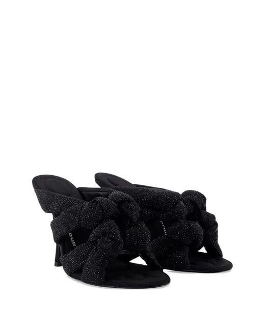 Alexander Wang Black Knotted Detail Sandals