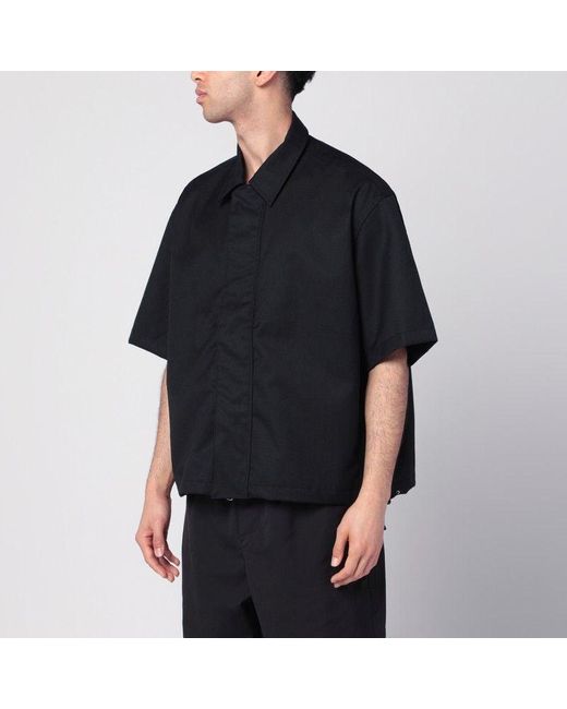 OAMC Black Peacemaker Wool-Blend Shirt for men