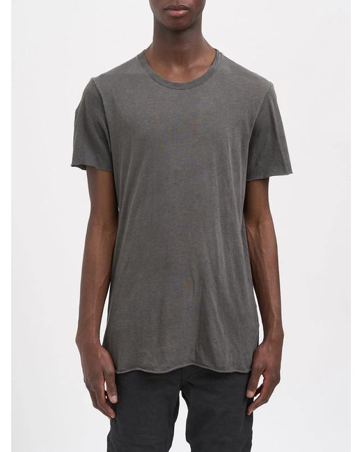 Poeme Bohemien Gray Cotton T-Shirt for men